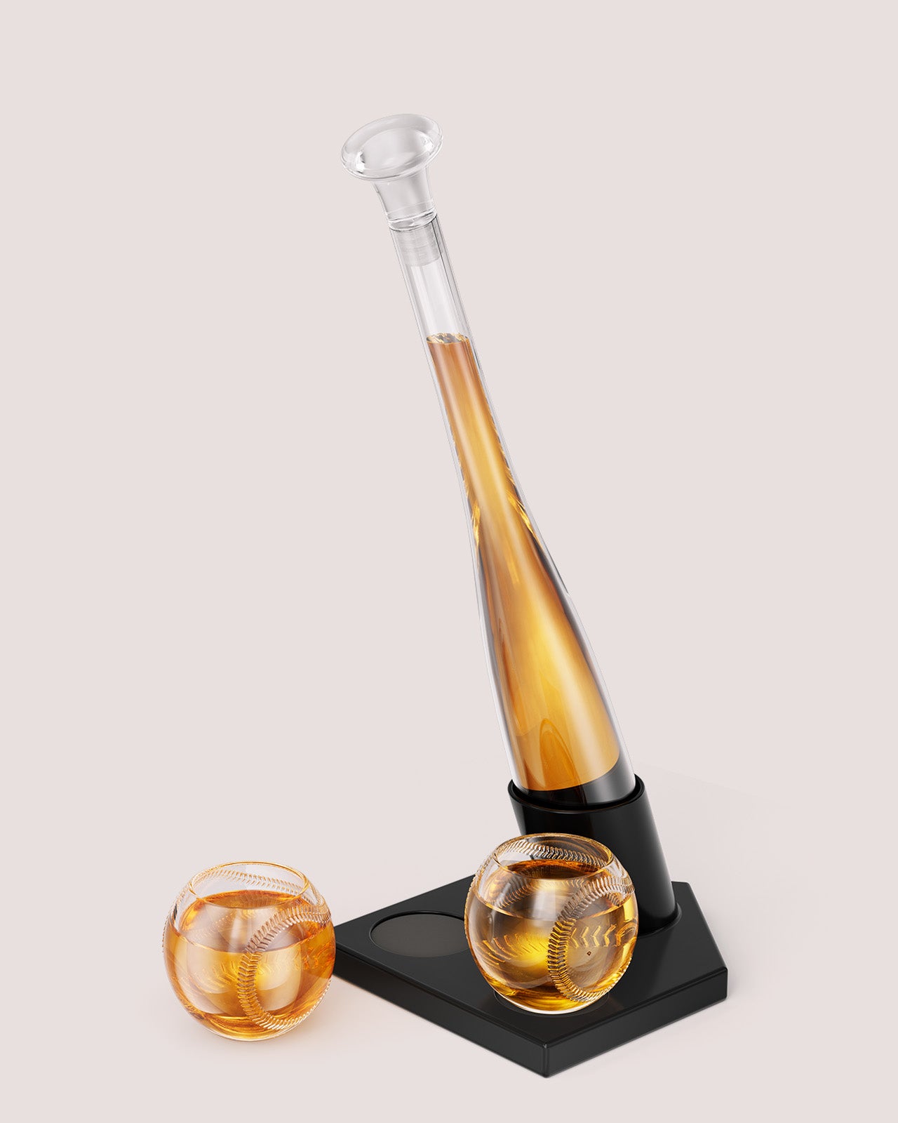 Kollea Baseball Bat 20 Oz Whiskey Decanter Set, Gift for Men, Coach, Boyfriend